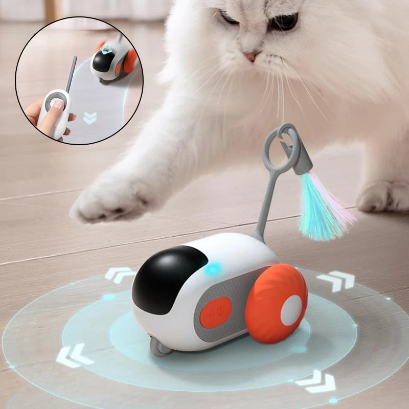 Zoomies remote-control cat toy car for indoor chase play