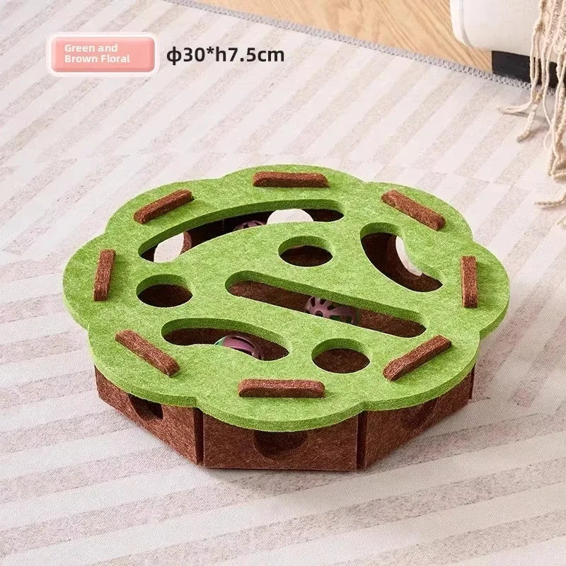 Peek & Bat Felt Cat Puzzle Box