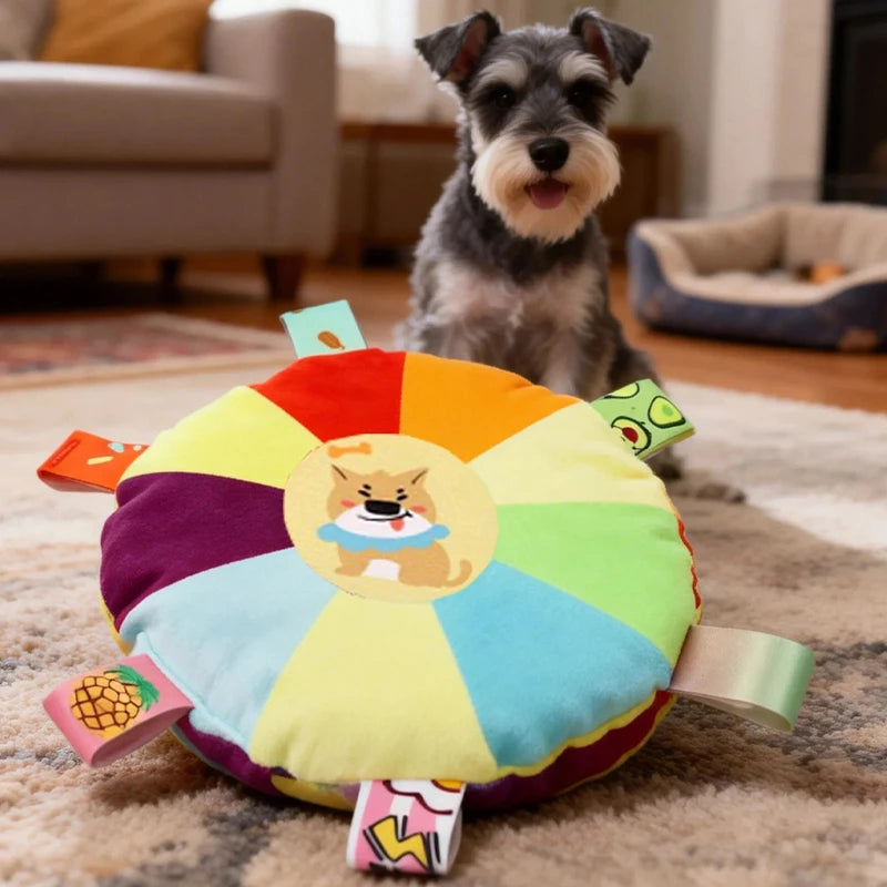 Soft Toss Bell Disc Dog Toy
