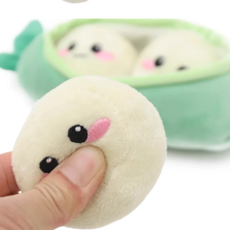 Pea Pod Plush Foraging Dog Toy