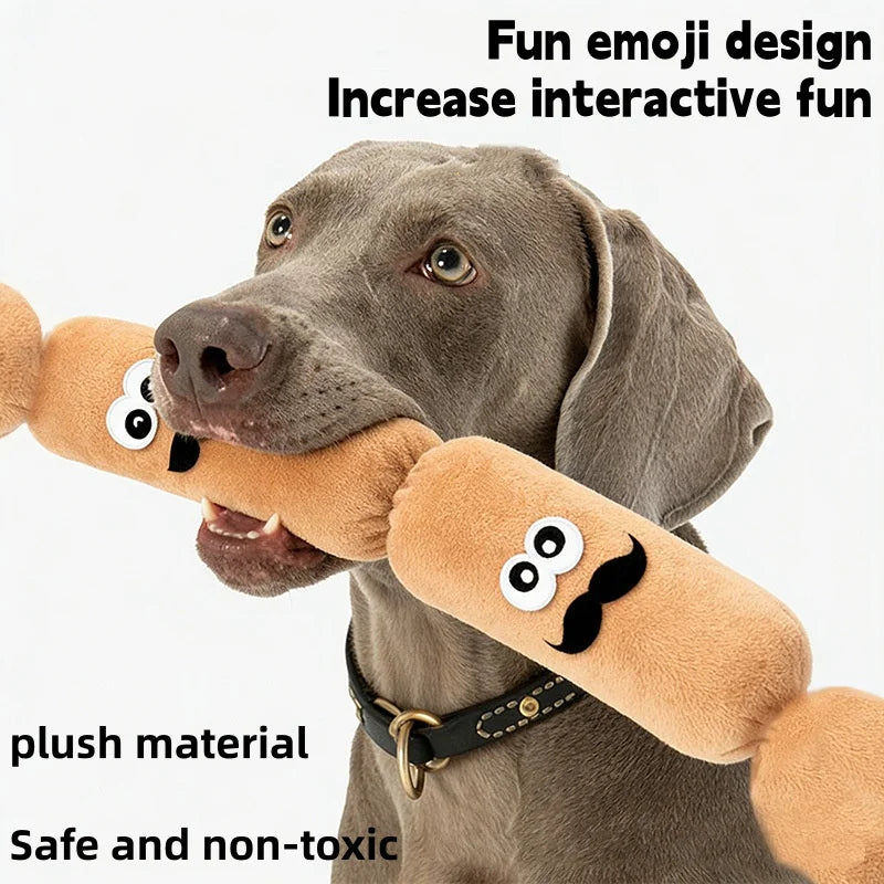Sausage Smile Squeaky Dog Toy