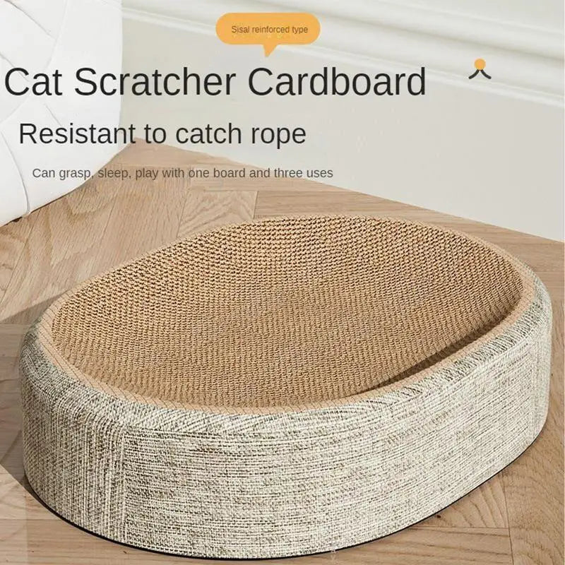Oval Sisal Scratch & Lounge Cat Bed