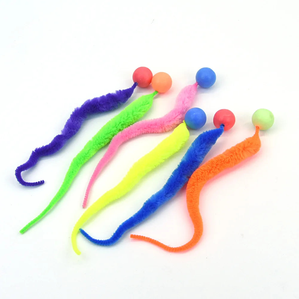 Wiggle Worm Fuzzy Cat Toy