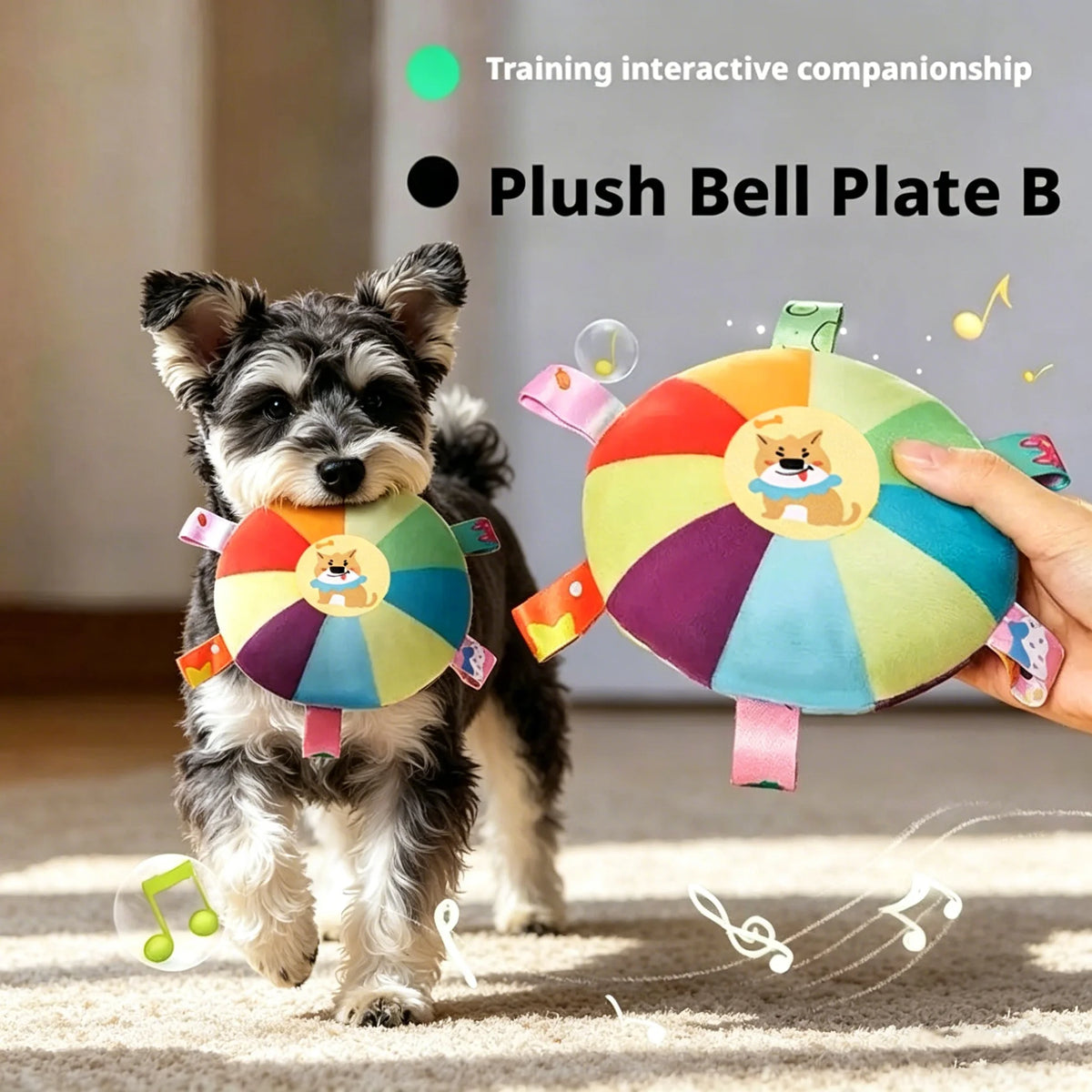 Soft Toss Bell Disc Dog Toy