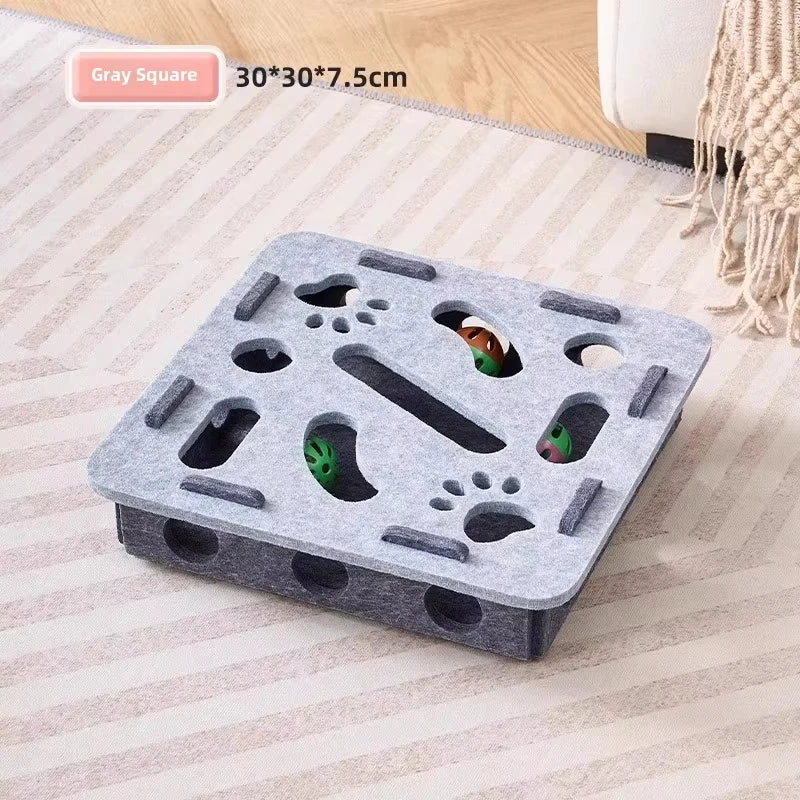 Peek & Bat Felt Cat Puzzle Box
