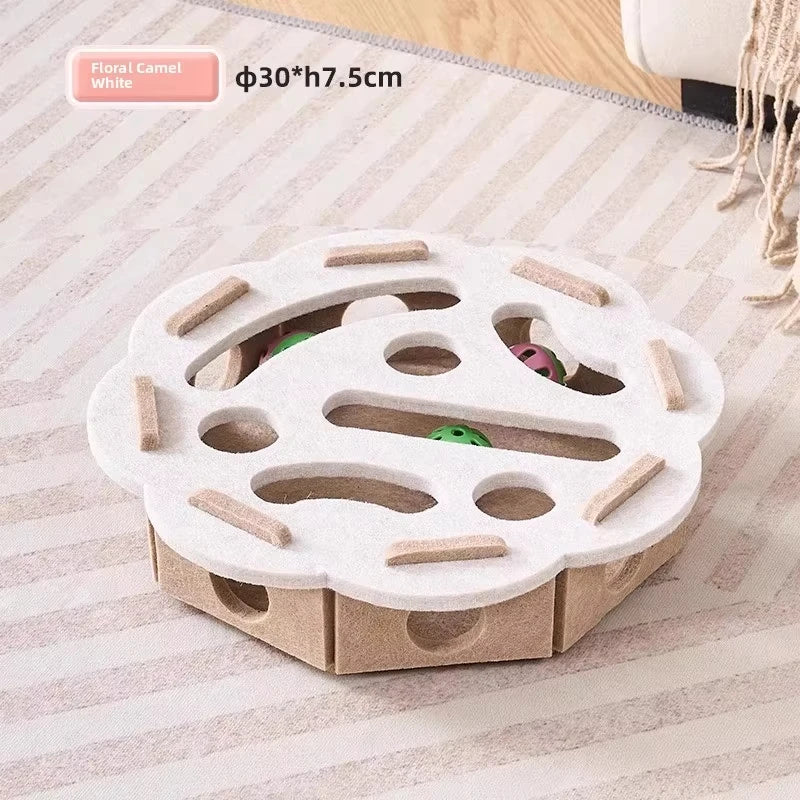 Peek & Bat Felt Cat Puzzle Box