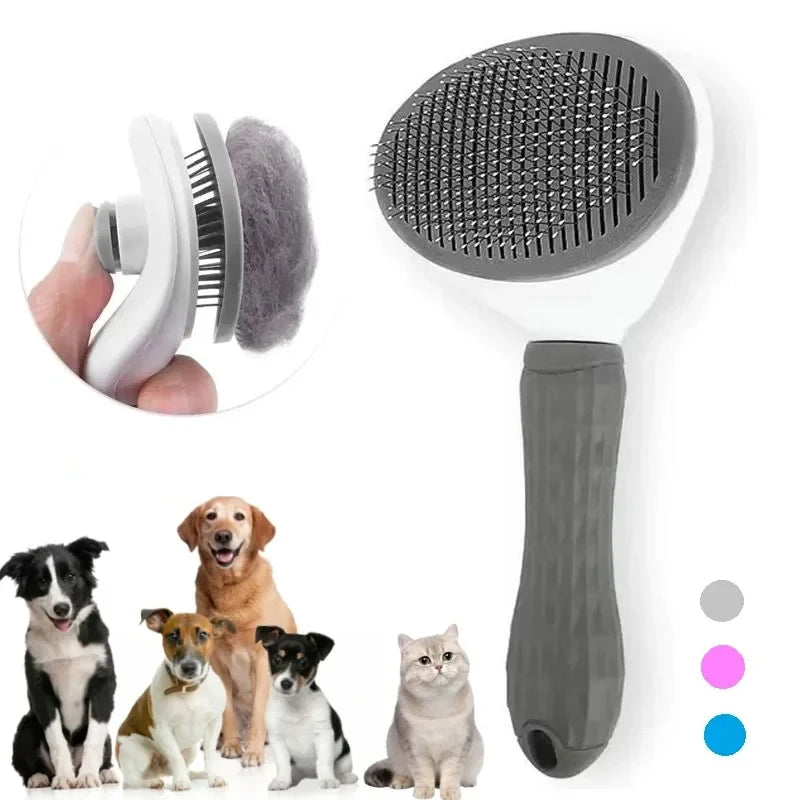 Press & Clean Pet Grooming Brush