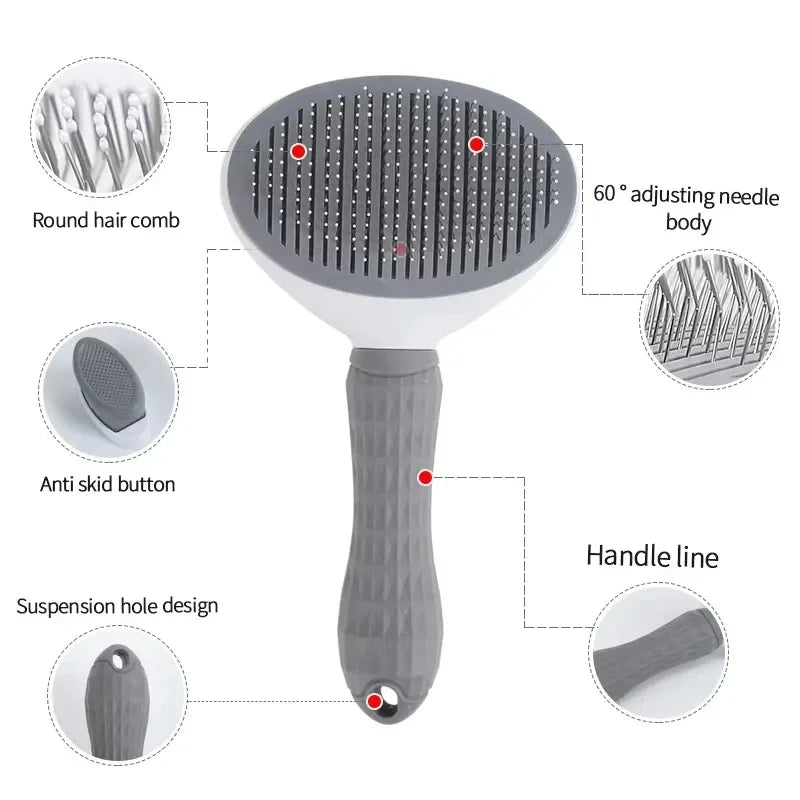 Press & Clean Pet Grooming Brush