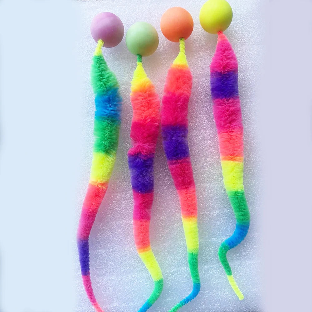 Wiggle Worm Fuzzy Cat Toy