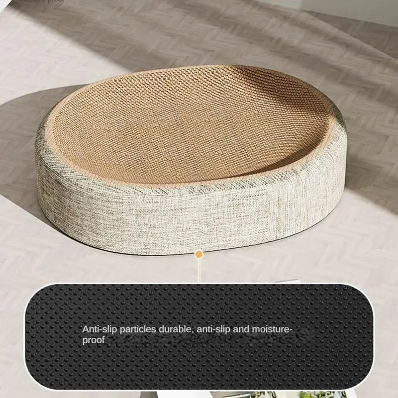 Oval Sisal Scratch & Lounge Cat Bed