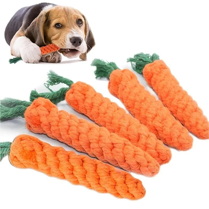 Carrot Twist Cotton Rope Dog Toy