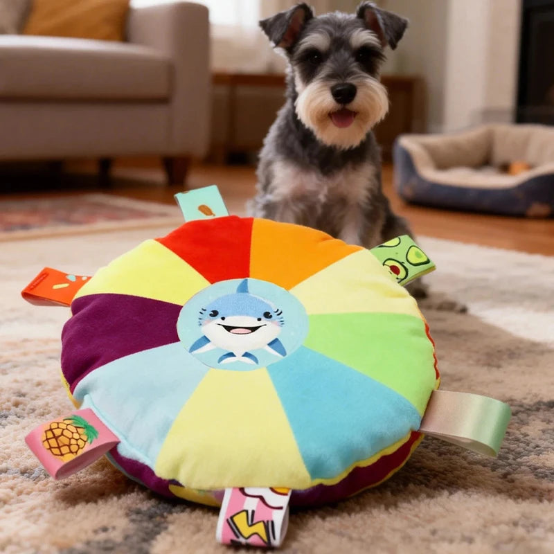 Soft Toss Bell Disc Dog Toy