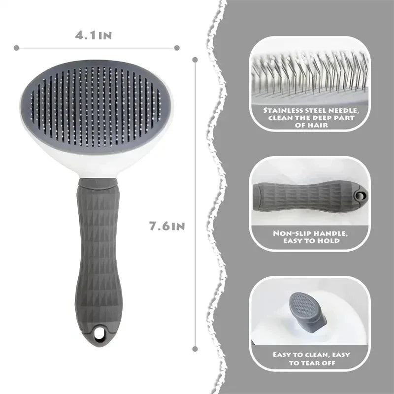 Press & Clean Pet Grooming Brush