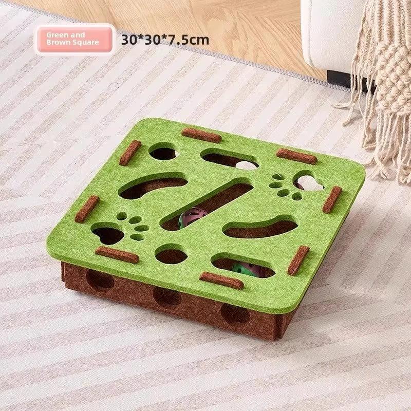 Peek & Bat Felt Cat Puzzle Box
