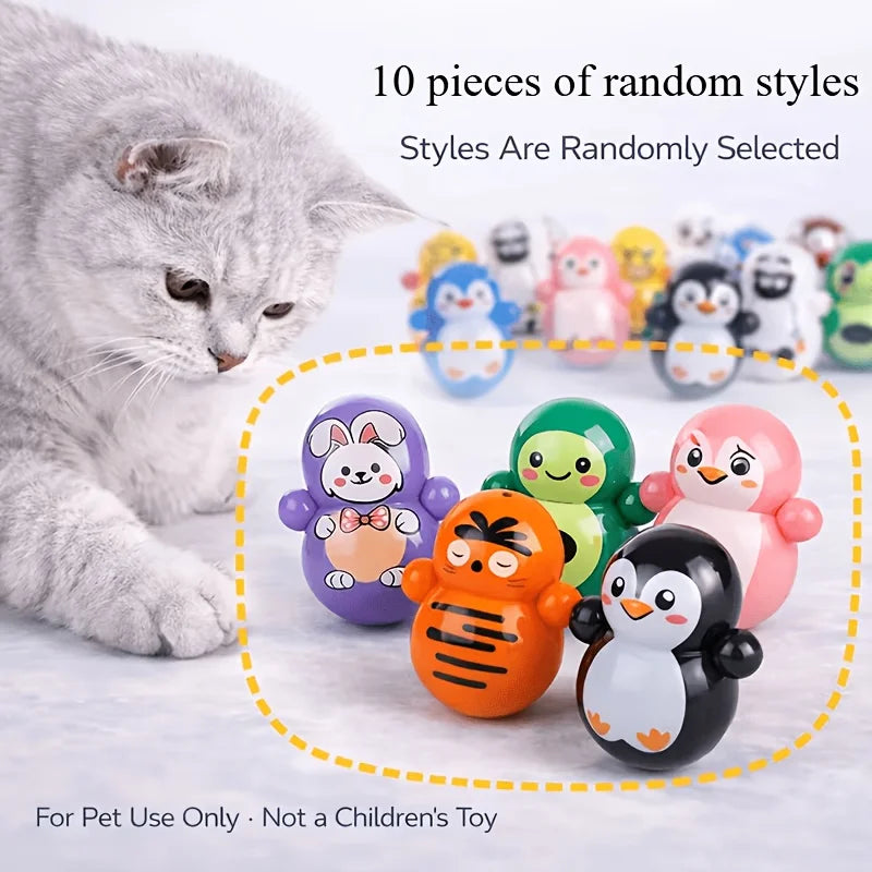 Wobble Roll Cat Toy Pack — 10 Pieces