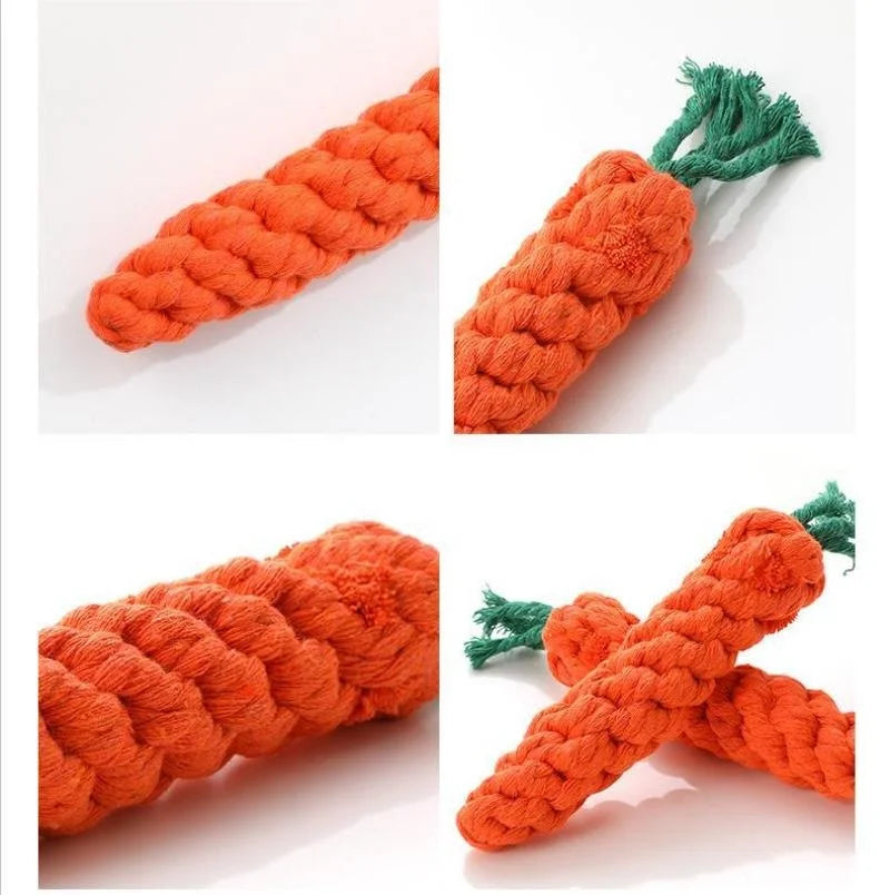 Carrot Twist Cotton Rope Dog Toy