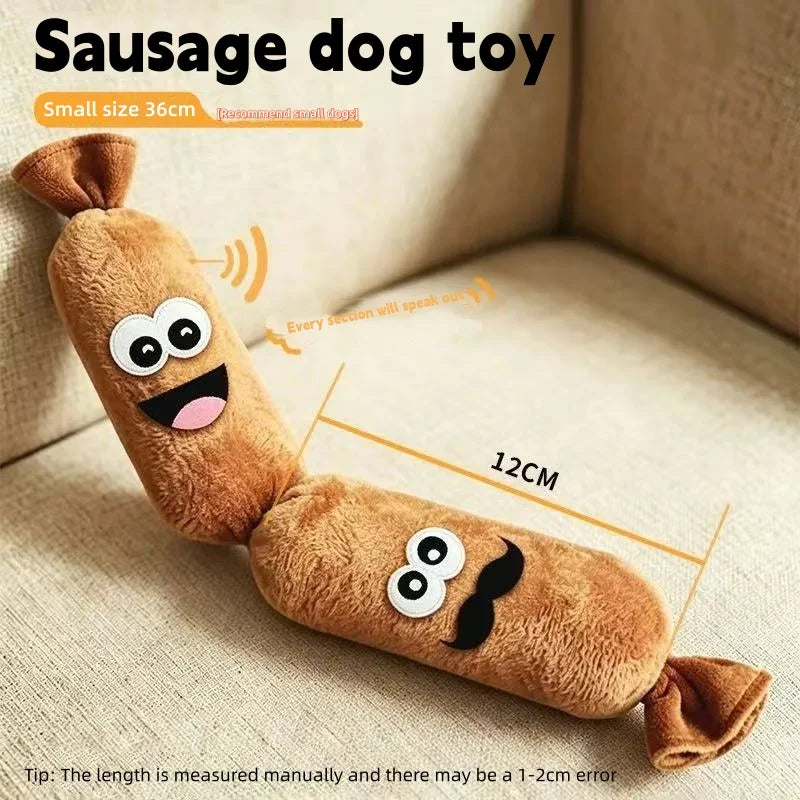 Sausage Smile Squeaky Dog Toy