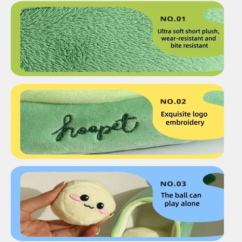 Pea Pod Plush Foraging Dog Toy