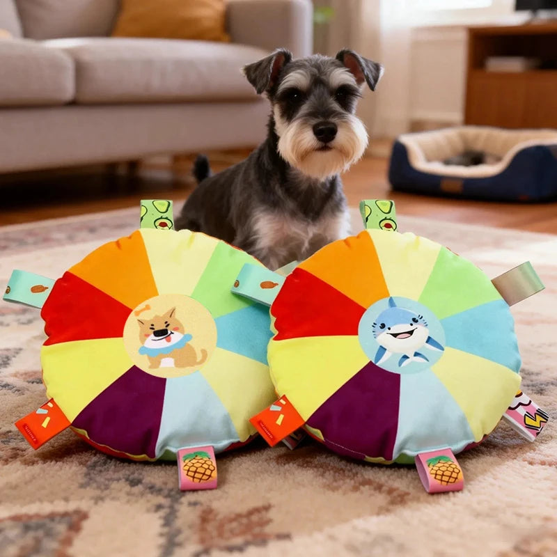 Soft Toss Bell Disc Dog Toy