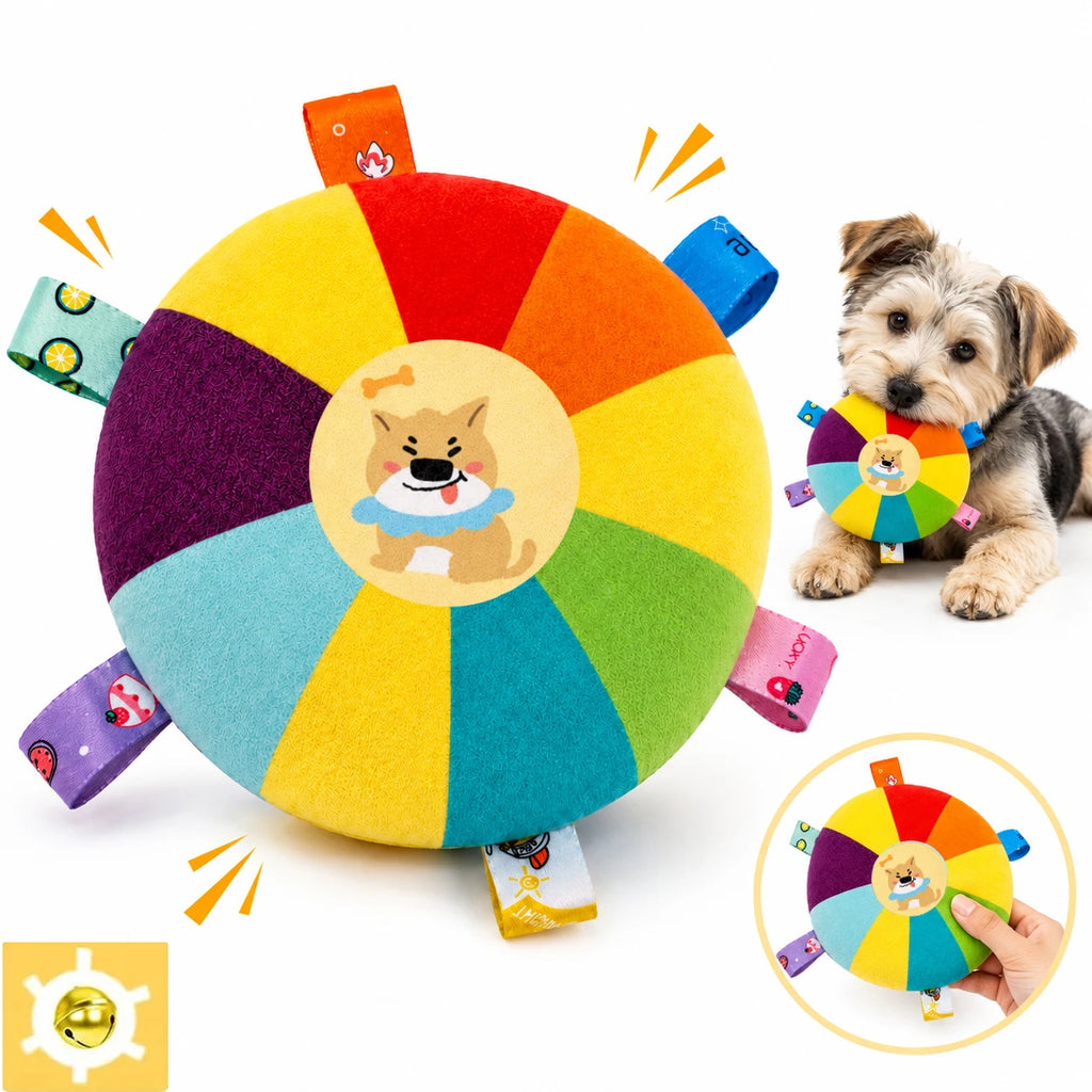 Soft Toss Bell Disc Dog Toy