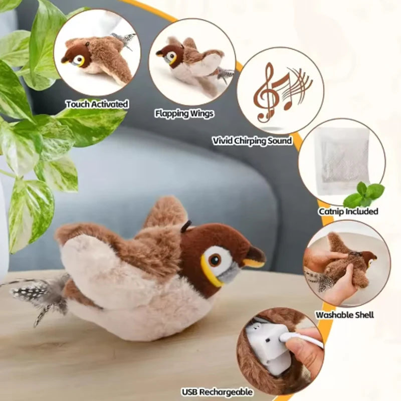 Chirp & Flutter Interactive Plush Bird