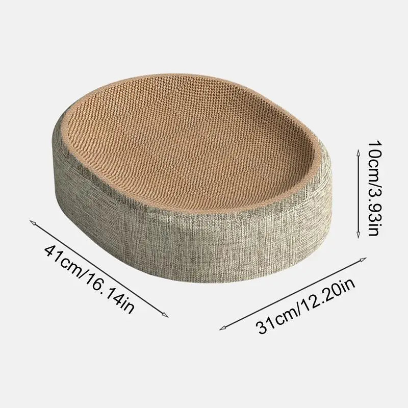 Oval Sisal Scratch & Lounge Cat Bed